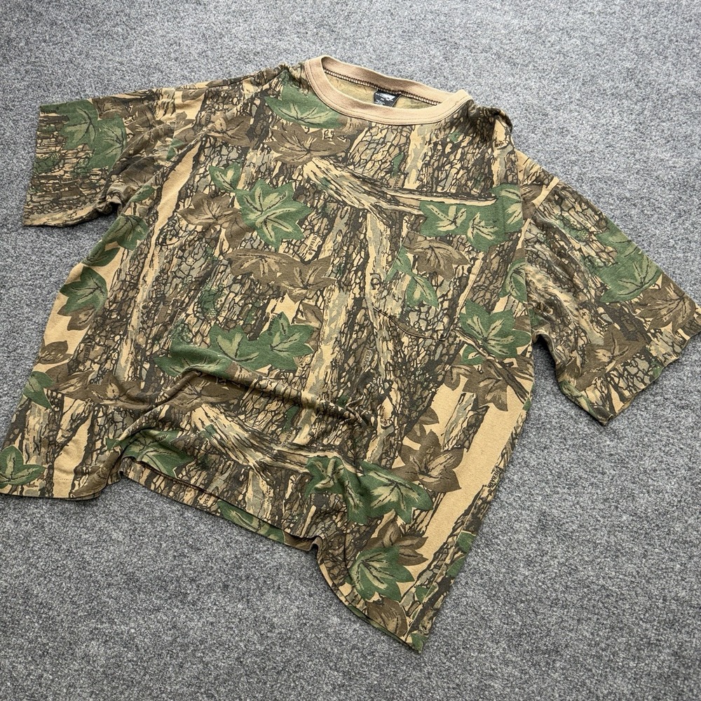 Ace Sportswear Camo Men's T Shirt Vintage Hunting Outdoors Brown Size XXL - Picture 3 of 7